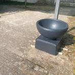 De laatste betonnen schaal op voetstuk antraciet - €110, Tuin en Terras, Ophalen, 40 cm of meer, Rond, Nieuw