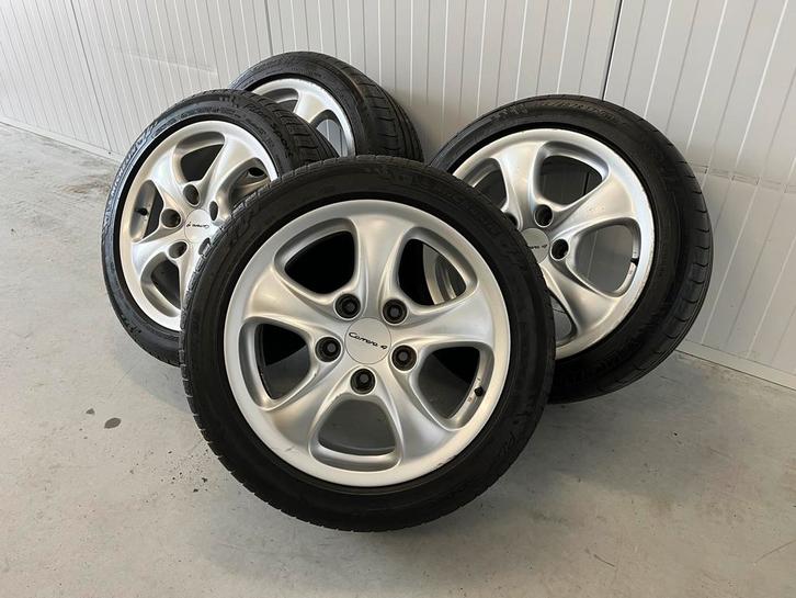 Porsche 911 996 carrera 4 breedset 17 inch Michelin, Auto-onderdelen, Banden en Velgen, Velg(en), Zomerbanden, 17 inch, 255 mm