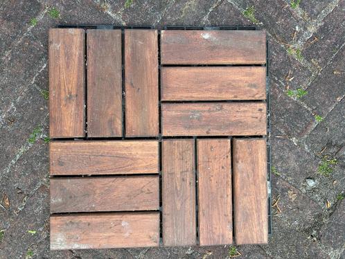 Terrastegels van hout, Tuin en Terras, Terrasdelen en Vlonders, Gebruikt, Hout, Ophalen