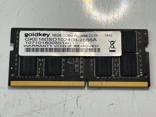 1x GOLDKEY DDR4 16GB 2666MHZ SODIMM Geheugen, Computers en Software, RAM geheugen, Zo goed als nieuw, Laptop, 16 GB, DDR4, Ophalen of Verzenden