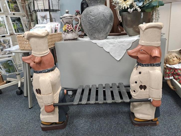 Vintage Chef Varkens Decoratie WD001, Antiek en Kunst, Kunst | Beelden en Houtsnijwerken, Ophalen of Verzenden