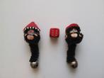 Monchichi aapjes met belletjes - miniatuur, Gebruikt, Ophalen of Verzenden