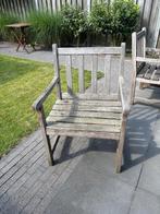 4 Teakhouten tuinstoelen, Tuin en Terras, Ophalen, Gebruikt, Kunststof