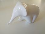 Vintage mid century keramiek olifant wit zeer leuk model, Huis en Inrichting, Ophalen of Verzenden, Gebruikt