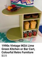 Vintage IKEA roltafel, bijzettafel (diepte van een bank), Overige vormen, Overige materialen, 25 tot 50 cm, IKEA Vintage