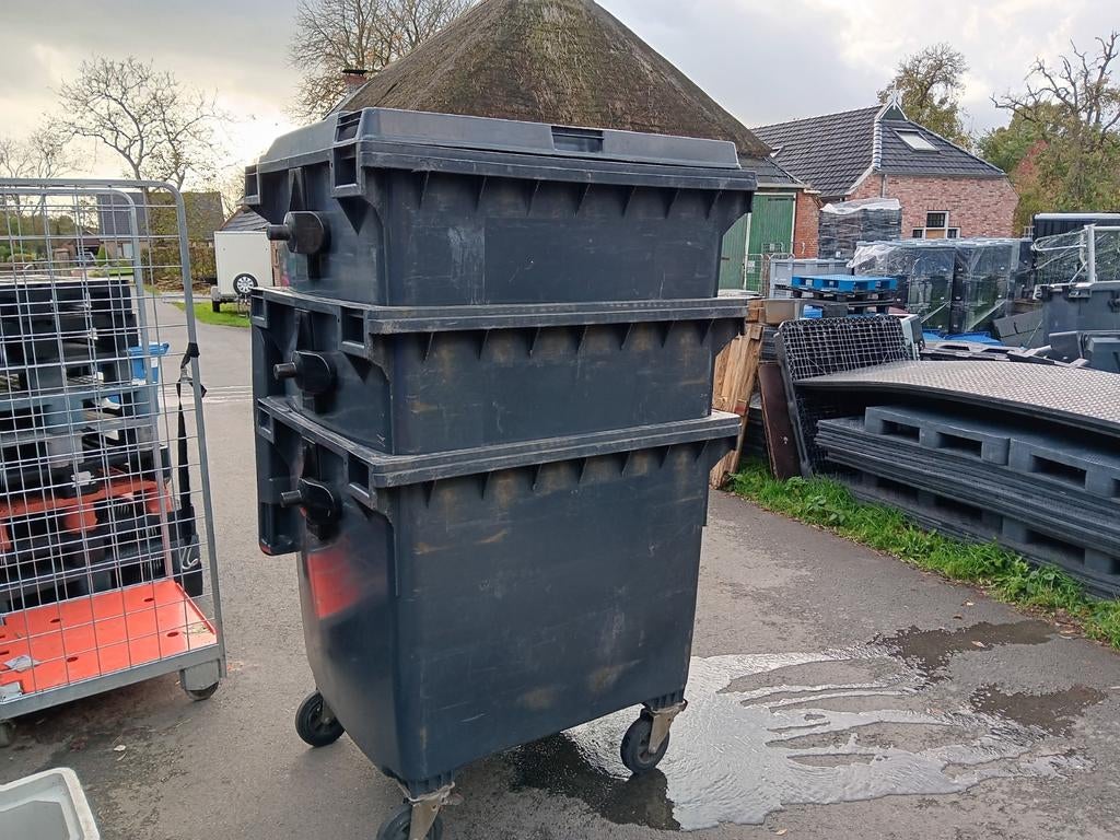 1100 Liter Afvalcontainer - Gebruikt, Huis en Inrichting, Woonaccessoires | Prullenbakken, Gebruikt, Minder dan 50 cm, 40 liter of meer