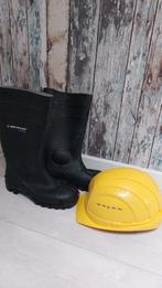 Dunlop Laarzen maat 39/40 en bouwhelm, Tuin en Terras, Werkkleding, Ophalen, Zo goed als nieuw, Laarzen, Dunlop