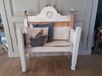 Verweerd brocante houten bankje wit, Ophalen