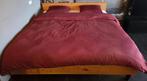 Erg mooi houten bed, Huis en Inrichting, Ophalen, Bruin, Tweepersoons, Zo goed als nieuw