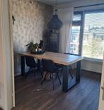 Eettafel steigerhout, Ophalen, Gebruikt, 50 tot 100 cm, Vijf personen of meer