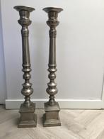 2 zilverkleurige kandelaars, Ophalen, Overige materialen