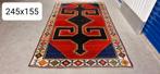Perzisch tapijt Kazak 245x155 handgeknoopt vloerkleed, Huis en Inrichting, Ophalen of Verzenden