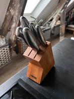 Thomas Messenblok 5 koksmessen Broodmes RVS, Ophalen, Zo goed als nieuw