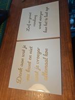 Tegels met teksten, Huis en Inrichting, Woonaccessoires | Tekstborden en Spreuken, Ophalen, Nieuw