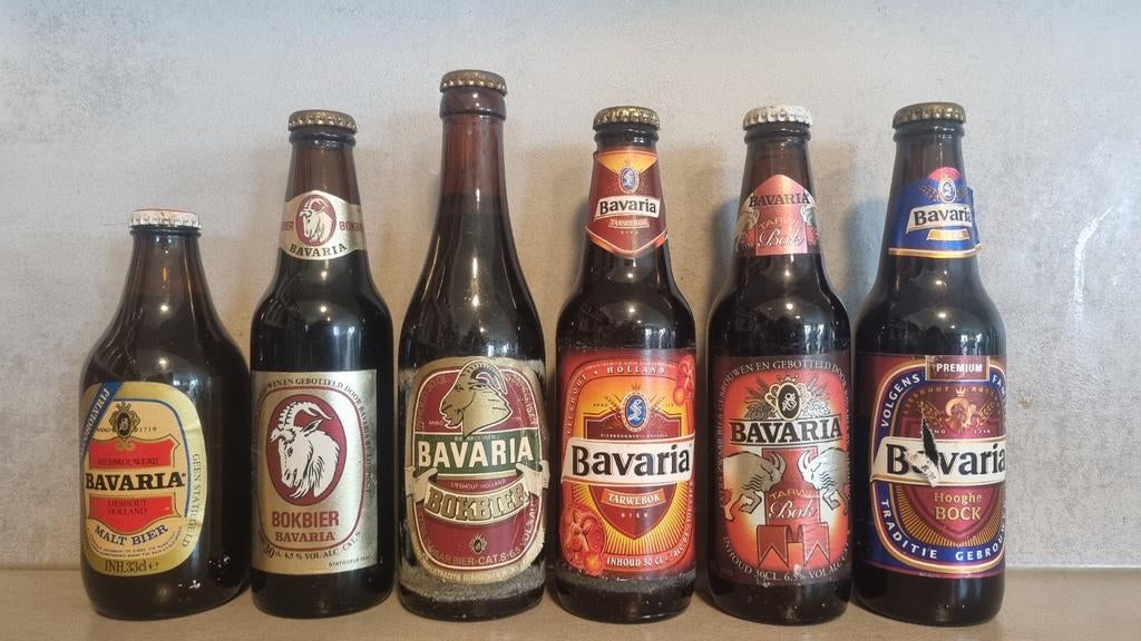 Bavaria bokbier, tarwebok & alcoholvrij <’90–’08 – Lieshout, Ophalen of Verzenden, Gebruikt, Flesje(s), Bavaria