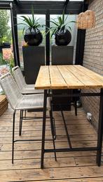 Bartafel met 2 stoelen, Tuin en Terras, Tuinsets en Loungesets, Ophalen, Zo goed als nieuw
