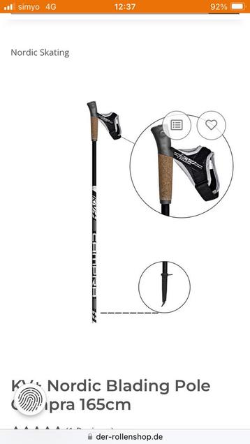 Carbon Stokken voor Skikes, Rollerski, Nordic Skating beschikbaar voor biedingen