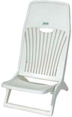 2x Witte Inklapbare Strandstoelen, Tuin en Terras, Ophalen of Verzenden, Nieuw, Kunststof, Inklapbaar