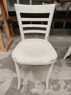 2 Witte Thonet café stoelen, Twee, Gebruikt, Vintage, landelijk, bohemian., Wit