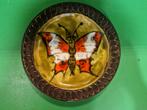 Ruscha wandbord keramiek met vlinder, Antiek en Kunst, Ophalen of Verzenden