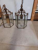 Vintage retro hanglantaarn frantzen design, Huis en Inrichting, Gebruikt, Vintage, Ophalen of Verzenden, Glas