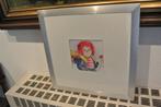 Aquarel Gesign. De Clown met Gitaar/Bloem, Antiek en Kunst, Ophalen of Verzenden