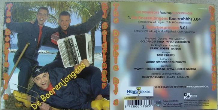 THE DOUBLE DJ S De Boerenjongens NEW CD-Single 8713953413651, Cd's en Dvd's, Cd's | Nederlandstalig, Nieuw in verpakking, Levenslied of Smartlap