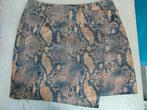 Rok bruin / zwart slangenprint maat 42 rokje, Bruin, Maat 42/44 (L), Ophalen of Verzenden, Zo goed als nieuw