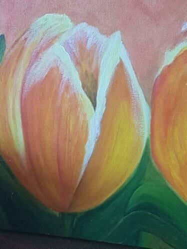 Schilderij tulpen, leuk cadeau ipv bosje bloemen...., Ophalen