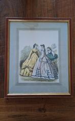 Twee antieke franse modeprenten, Ophalen