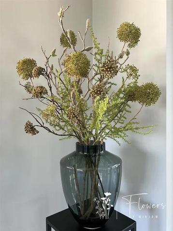 Sober Zijden kunstboeket met groene tinten NIEUW! beschikbaar voor biedingen