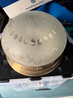 Vintage Plafoniere - Sfeervolle Verlichting, Huis en Inrichting, Lampen | Plafondlampen, Ophalen, Gebruikt, Glas