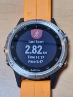 Garmin Fenix 5 Plus Sapphire Titanium, Ophalen of Verzenden, Zo goed als nieuw, Zwart, Android