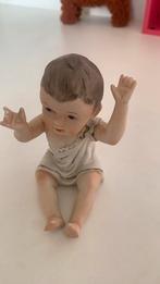 Vintage Porseleinen Baby Beeldje leuk voor in de kerststal, Antiek en Kunst, Ophalen of Verzenden