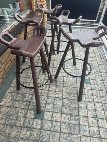 6x houten barkrukken. beschikbaar voor biedingen