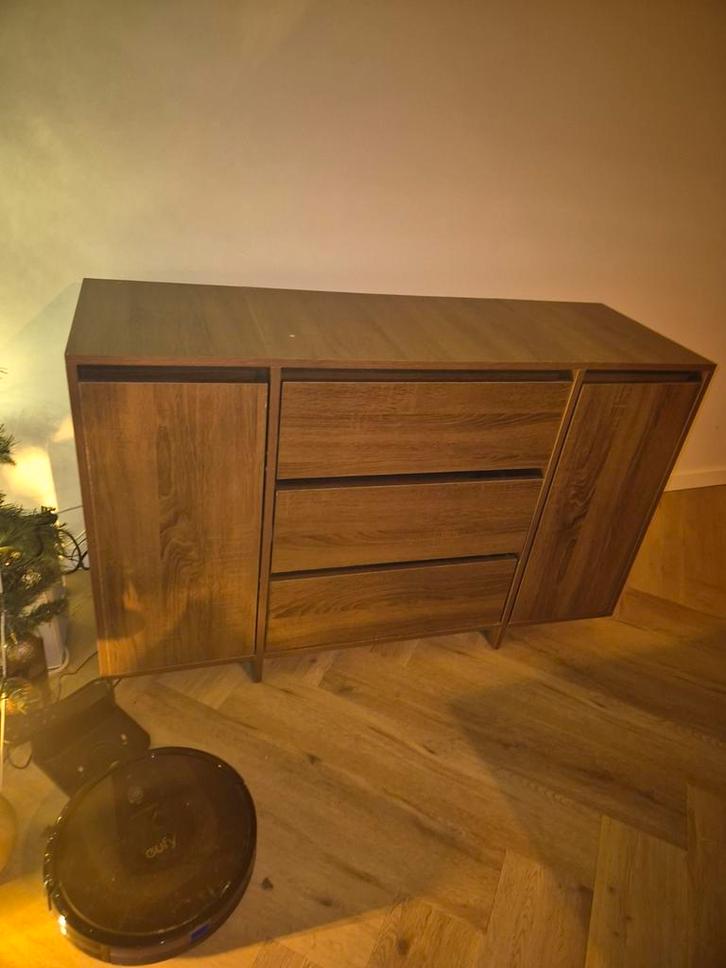 Japandi Walnoot Kastje - Veel Opbergruimte!, Huis en Inrichting, Kasten | Dressoirs, Ophalen