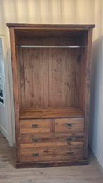 Grenen garderobekast, Huis en Inrichting, Kasten | Kledingkasten, Ophalen, Gebruikt, 25 tot 50 cm, Minder dan 100 cm