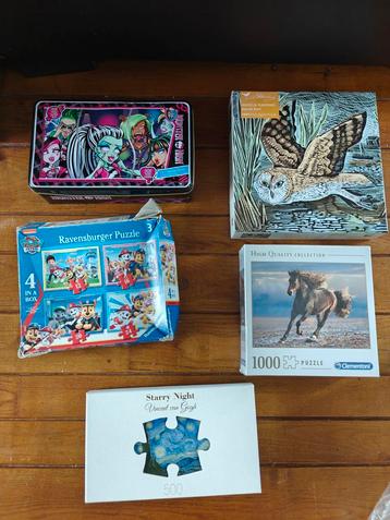Diverse puzzels beschikbaar voor biedingen