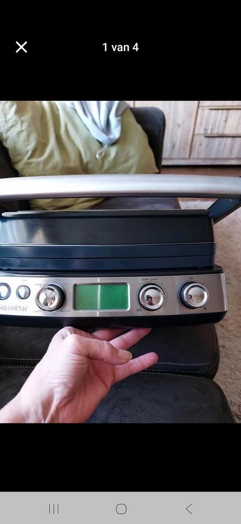 Greenland contactgrill met keramische platen ,model CC006810, Witgoed en Apparatuur, Contactgrills, Zo goed als nieuw, Uitneembare platen