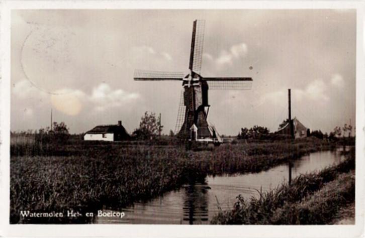 Hei en Boeicop Watermolen, Verzamelen, Ansichtkaarten | Nederland, Gelopen, Zuid-Holland, 1940 tot 1960, Verzenden