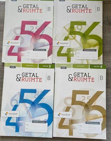 Getal & ruimte - Wiskunde B - Vwo - Deel 1 tot 4 Compleet beschikbaar voor biedingen