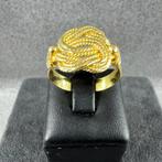 Gouden Ring | 18k | 6,39g | mattenklopper | m18,75 | 397478, Sieraden, Tassen en Uiterlijk, 18 tot 19, Gebruikt, Ophalen of Verzenden