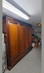 Grote houten klassiek kledingkast met lades, Ophalen, Gebruikt, Met deur(en), 200 cm of meer