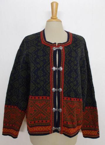 Prachtige kleuren Noors 100% wol vest van Skjaeveland ! L/XL beschikbaar voor biedingen