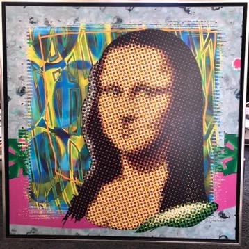Mona Lisa, gelimiteerd werk 100 x 100 cm in lijst beschikbaar voor biedingen
