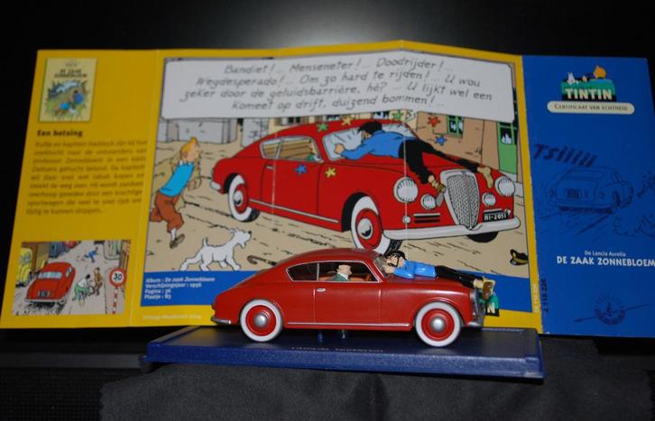 Kuifje auto No. 26 De Lancia uit "De zaak Zonnebloem", Hobby en Vrije tijd, Modelauto's | 1:43, Zo goed als nieuw, Auto, Overige merken