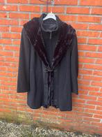 Prachtige zwart met "Bont"' Kashmir Jas met Capuchon maat 44, Zwart, Maat 42/44 (L), Ophalen of Verzenden, Zo goed als nieuw