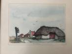 Aquarel "Het Kapelletje" ongesigneerd, Antiek en Kunst, Ophalen of Verzenden