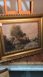 Klassiek schilderij van een oude boerderij., Ophalen of Verzenden