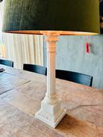 Barok baroque wit marmeren tafellamp, Zo goed als nieuw, Stof, 50 tot 75 cm, Ophalen
